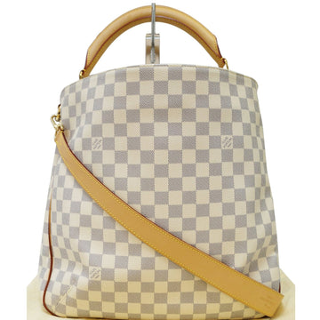 LOUIS VUITTON Damier Azur Soffi White Shoulder Handbag