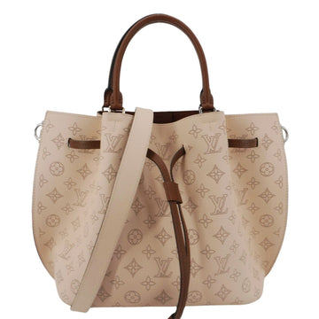 LOUIS VUITTON Girolata Monogram Mahina Leather Shoulder Bag Peach