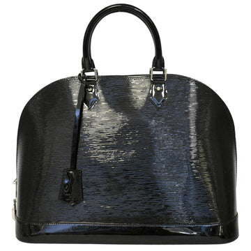 LOUIS VUITTON Alma GM Electric Epi Leather Satchel Bag Black