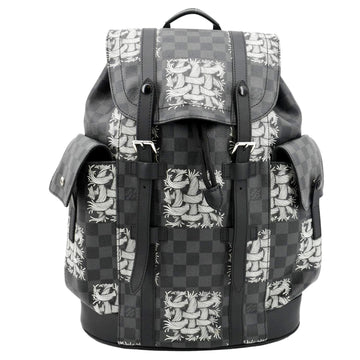 LOUIS VUITTON Christopher Nemeth Damier Graphite Backpack Bag Black
