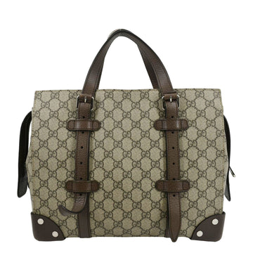 GUCCI Small GG Supreme Canvas Tote Bag Beige 643814