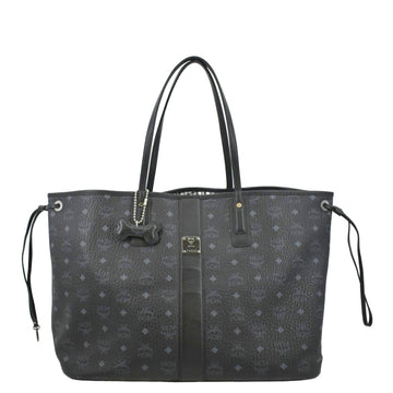 MCM Reversible Liz Large Visetos Canvas Shopper Tote Bag Black