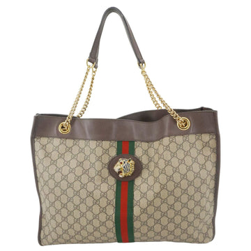 GUCCI Rajah GG Supreme Canvas Tote Shoulder Bag Beige 537219