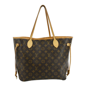 LOUIS VUITTON Neverfull MM Monogram Canvas Tote Bag Brown