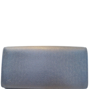 LOUIS VUITTON Brazza Black Taiga Leather Wallet