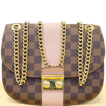 LOUIS VUITTON Wight Damier Ebene Magnolia Shoulder Crossbody Bag