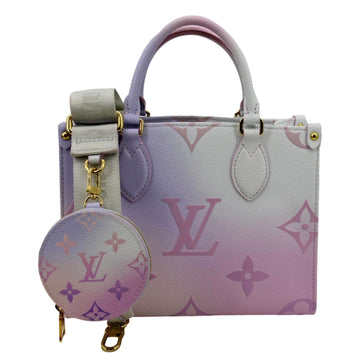 LOUIS VUITTON Onthego PM Monogram Coated Canvas Tote Sunrise Pastel