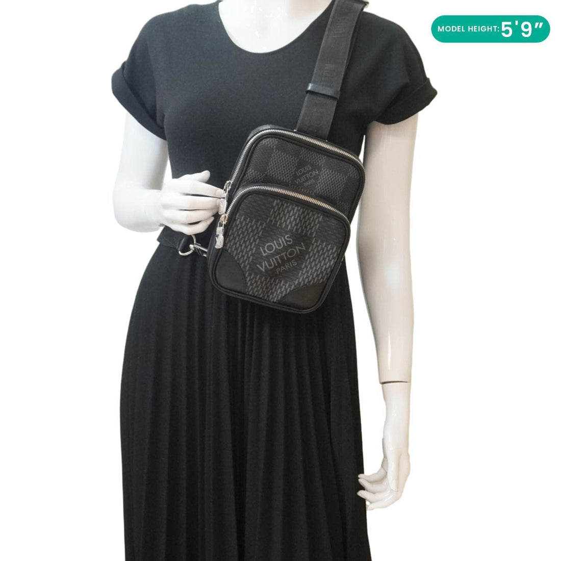 Louis Vuitton  3D Amazone Damier Graphite Crossbody Bag Black