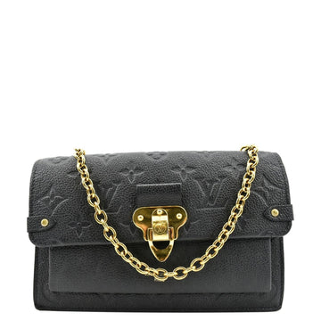 LOUIS VUITTON Vavin Monogram Empreinte Chain Shoulder Bag Black