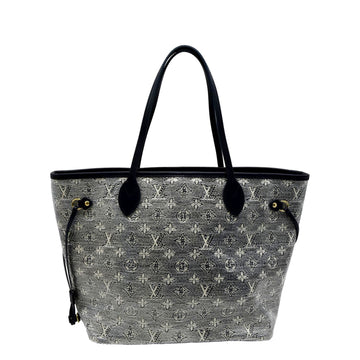 LOUIS VUITTON Neverfull MM Autres Toiles Monogram Canvas Tote Bag Metallic Chrome