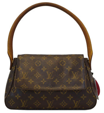 LOUIS VUITTON Monogram Canvas Looping Brown Satchel Handbag