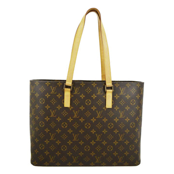 LOUIS VUITTON Luco Monogram Canvas Tote Bag Brown