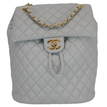 CHANEL Urban Spirit Quilted Leather Backpack Bag Smokey Grey
