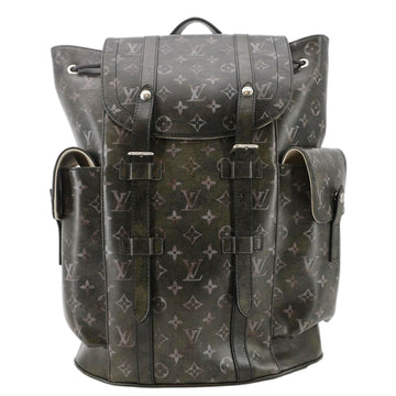 LOUIS VUITTON Christopher MM Brushed Monogram Cowhide Leather Backpack Black