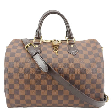 LOUIS VUITTON Speedy 30 Bandouliere Damier Ebene Shoulder Bag Brown
