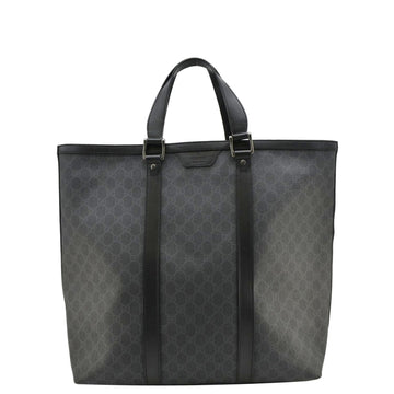 GUCCI GG Supreme Medium Tote Bag Black 322063