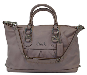 COACH Ashley Ivory Leather Convertible Satchel Shoulder Bag E2996
