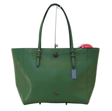 COACH Crossgrain Updated Turnlock Green Tote Shoulder Bag E3028