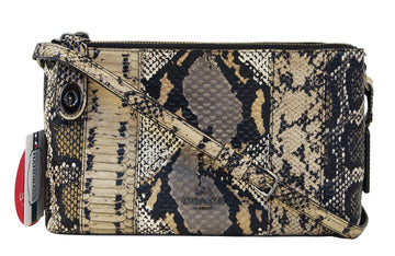 COACH Exotic Embossed Leather Multicolor Cross Body Bag E3026