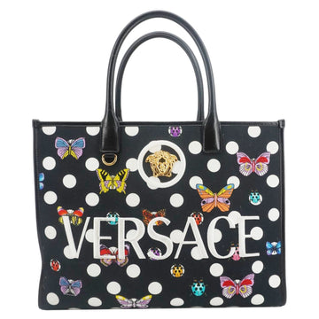 VERSACE x Dua Lipa Butterflies Canvas Tote Bag Black