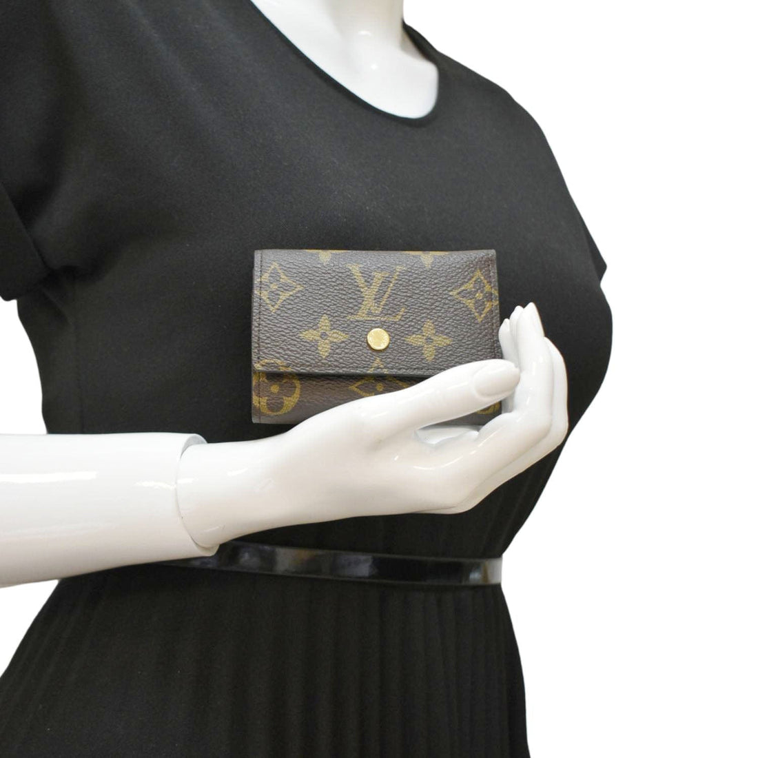 LOUIS VUITTON Trifold  Monogram Canvas Wallet Brown
