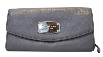 MICHAEL KORS Jet Set Slim Flap Gray Wallet - Sale