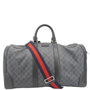 GUCCI Carry-On Large Soft GG Supreme Canvas Duffle Bag Black 478323