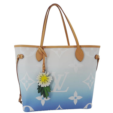 LOUIS VUITTON Neverfull MM By The Pool Monogram Giant Tote Bag Blue