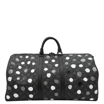 LOUIS VUITTON x YK Keepall 55 Bandouliere Monogram Eclipse Travel Bag Black