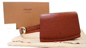 LOUIS VUITTON Epi Pochette Ceinture Tilsitt Waist Bag Brown
