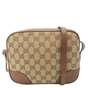 GUCCI Bree GG Canvas Camera Crossbody Bag Beige 449413