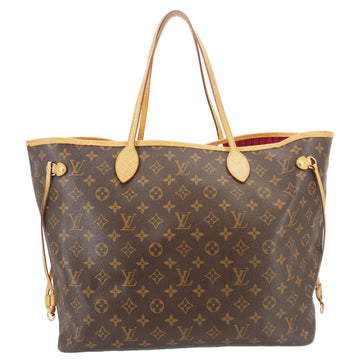 LOUIS VUITTON Neverfull GM Monogram Canvas Tote Bag Brown