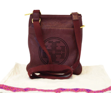 Tory Burch Maroon Crossbody Leather Bag E2849