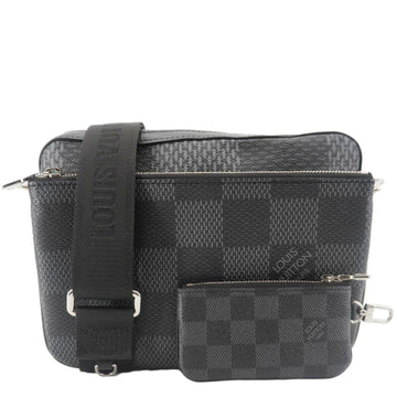 LOUIS VUITTON 3D Trio Damier Graphite Messenger Bag Black