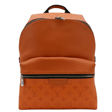 LOUIS VUITTON Discovery Taiga leather Backpack Orange