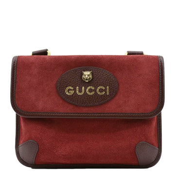 GUCCI Neo  Suede Crossbody Bag Red 501050