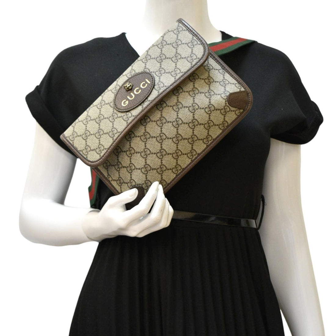 GUCCI Neo  GG Monogram Canvas Belt Bag Beige 493930