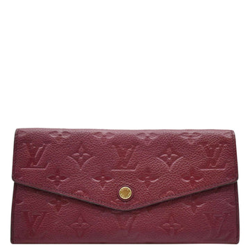 LOUIS VUITTON Sarah Monogram Empreinte Leather Wallet Aurore