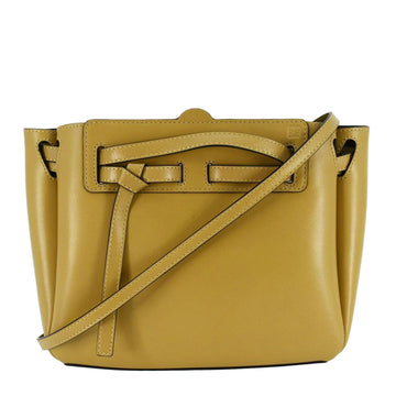 LOEWE Lazo Mini Leather Shoulder Bag Brown