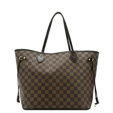 LOUIS VUITTON Neverfull MM Damier Ebene Shoulder Bag Brown