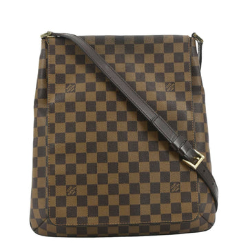 LOUIS VUITTON Mtte Salsa GM Damier Ebene Crossbody Bag Brown