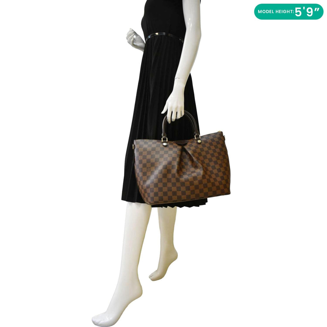 LOUIS VUITTON Siena MM Damier Ebene Shoulder Bag Brown