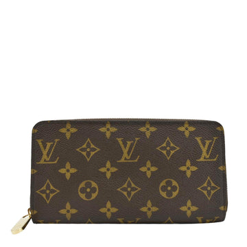LOUIS VUITTON Monogram Canvas Zippy Wallet Brown