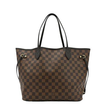 LOUIS VUITTON Neverfull MM Damier Ebene Tote Bag Brown