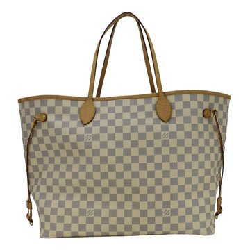 LOUIS VUITTON Neverfull GM Damier Azur Tote Shoulder Bag Rose Ballerine