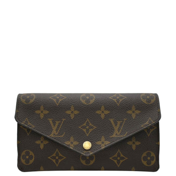 LOUIS VUITTON Sarah Monogram Canvas Wallet Brown