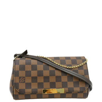 LOUIS VUITTON Favorite PM Damier Ebene Crossbody Bag Brown
