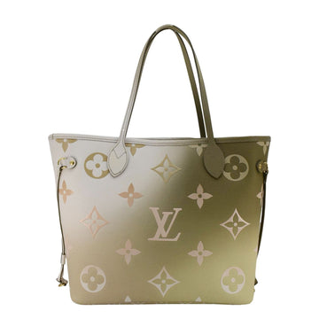 LOUIS VUITTON Neverfull MM Monogram Canvas Tote Sunset Khaki