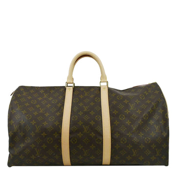 LOUIS VUITTON  Keepall 55 Monogram Canvas Travel Bag Brown
