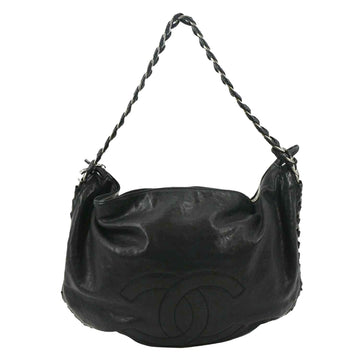 CHANEL Modern Chain  Leather Hobo Bag Black